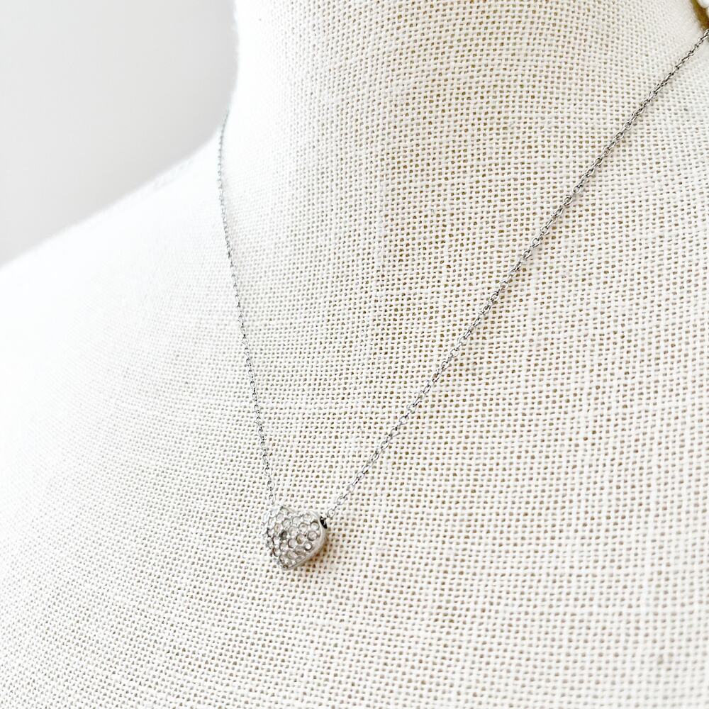 Swarovski Heart Pave Crystal Pendant Necklace